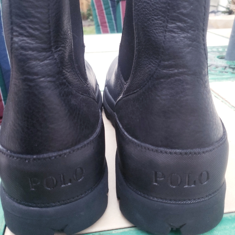 POLO RALPH LAUREN leather men's Chelsea Boots - Picture 3 of 4